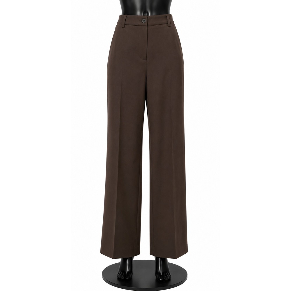 Tribal Wide-Leg Trousers in Brown